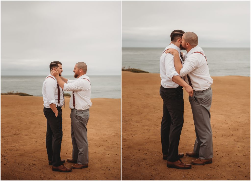 Sunset Cliffs Intimate Wedding ceremony by San Diego Wedding Photographer