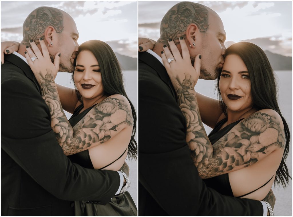 Bonneville Salt Flats Engagement Photos in Utah by Utah Elopement Photographer 