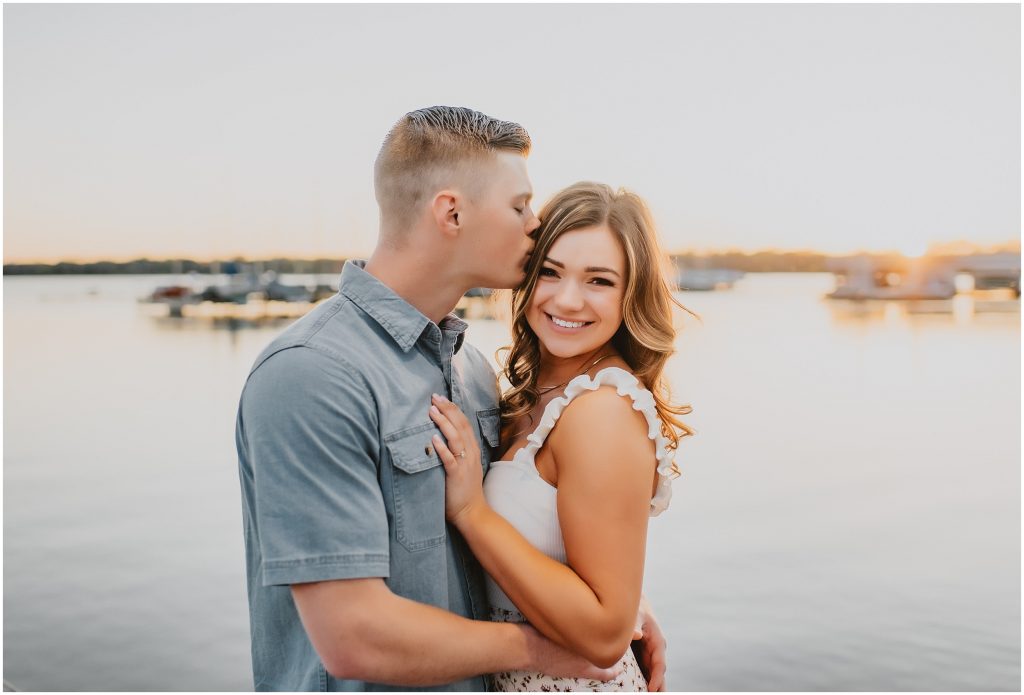 Spring White Rock Lake Engagement Photos by Dallas Wedding Photographer