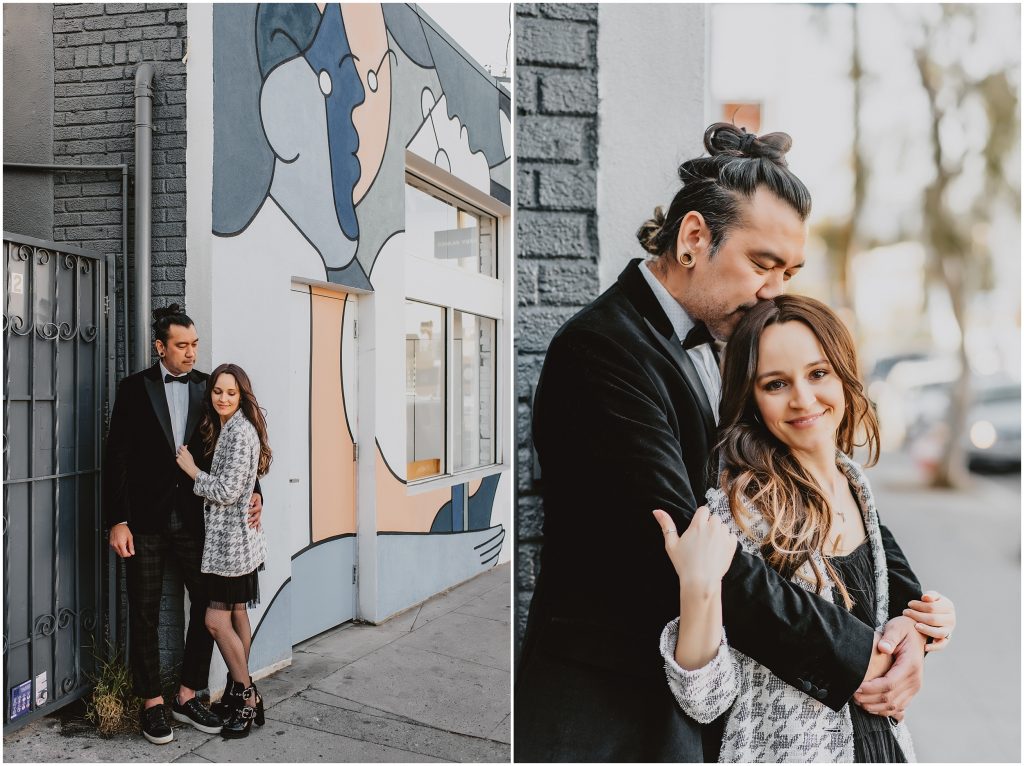 Downtown LA Engagement Photos by Los Angeles Wedding Photographer