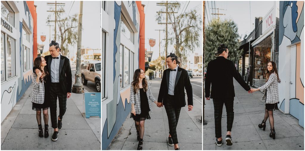 Downtown LA Engagement Photos by Los Angeles Wedding Photographer