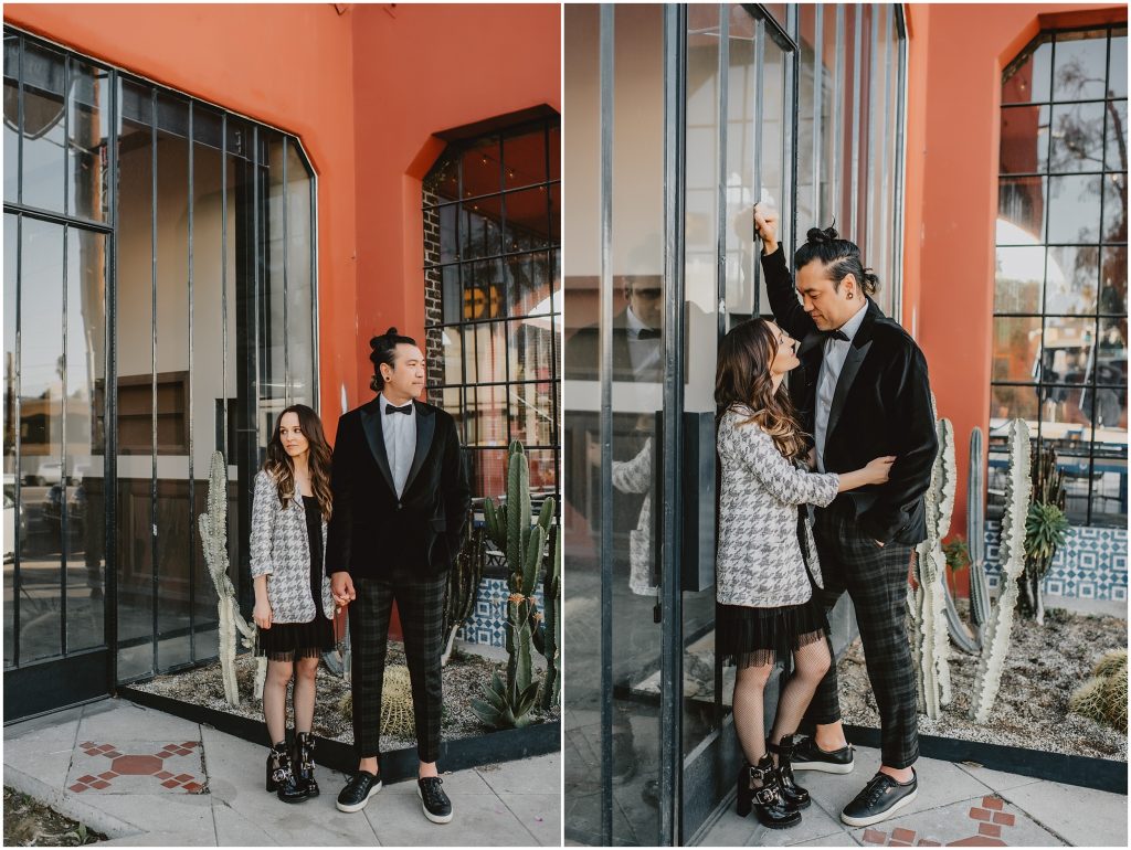 Downtown LA Engagement Photos by Los Angeles Wedding Photographer