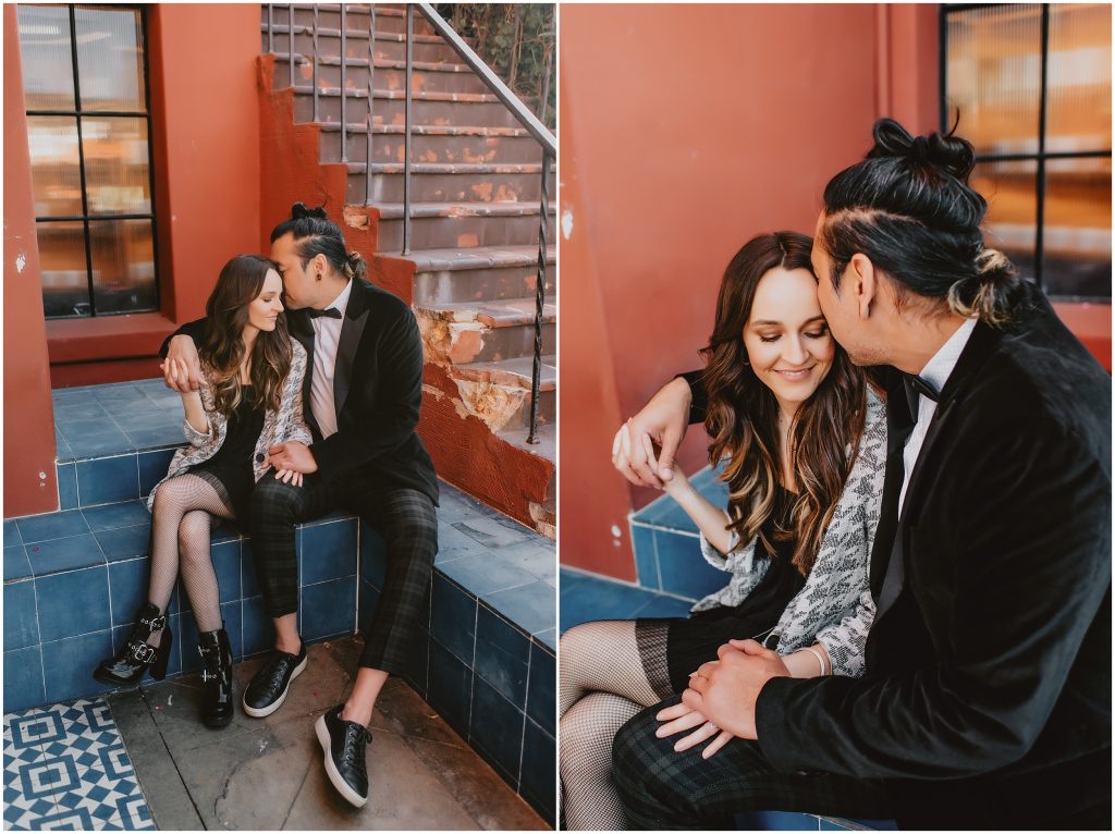 Downtown LA Engagement Photos by Los Angeles Wedding Photographer