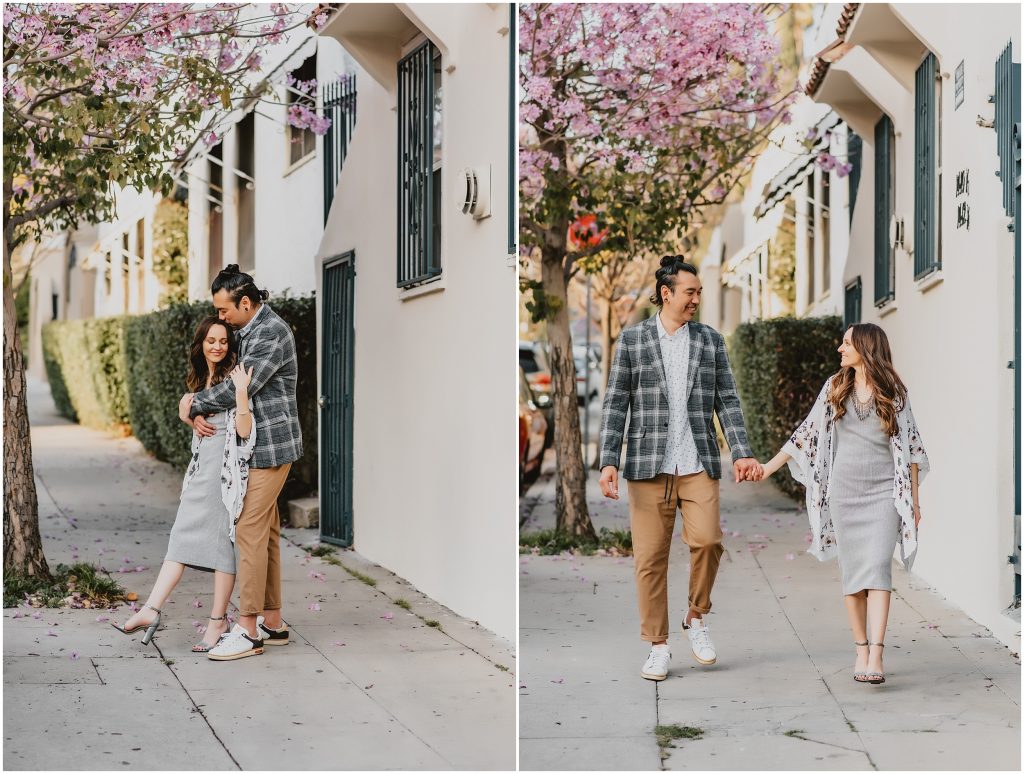 Downtown LA Engagement Photos by Los Angeles Wedding Photographer