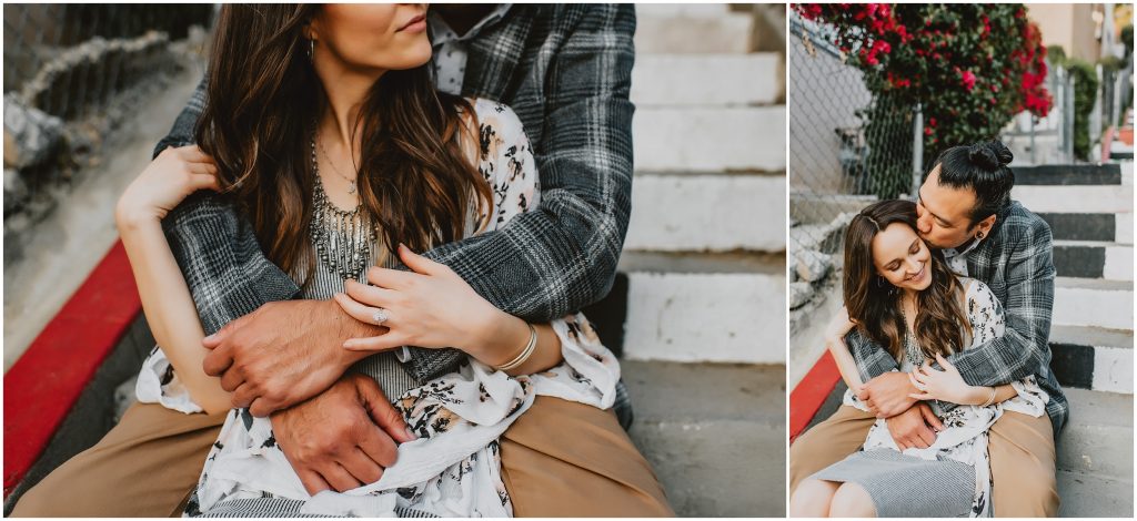 Downtown LA Engagement Photos by Los Angeles Wedding Photographer