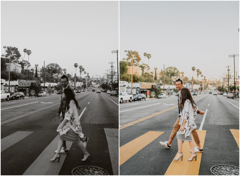 Downtown LA Engagement Photos by Los Angeles Wedding Photographer