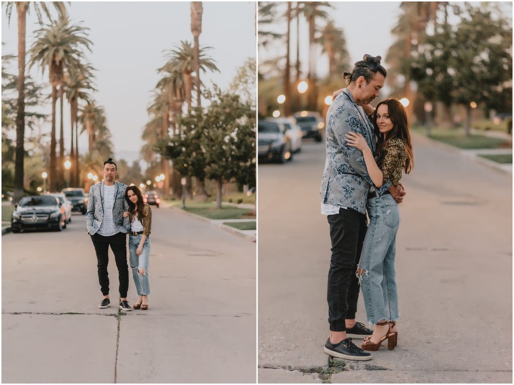 Downtown LA Engagement Photos by Los Angeles Wedding Photographer