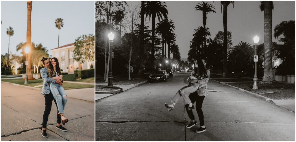 Downtown LA Engagement Photos by Los Angeles Wedding Photographer