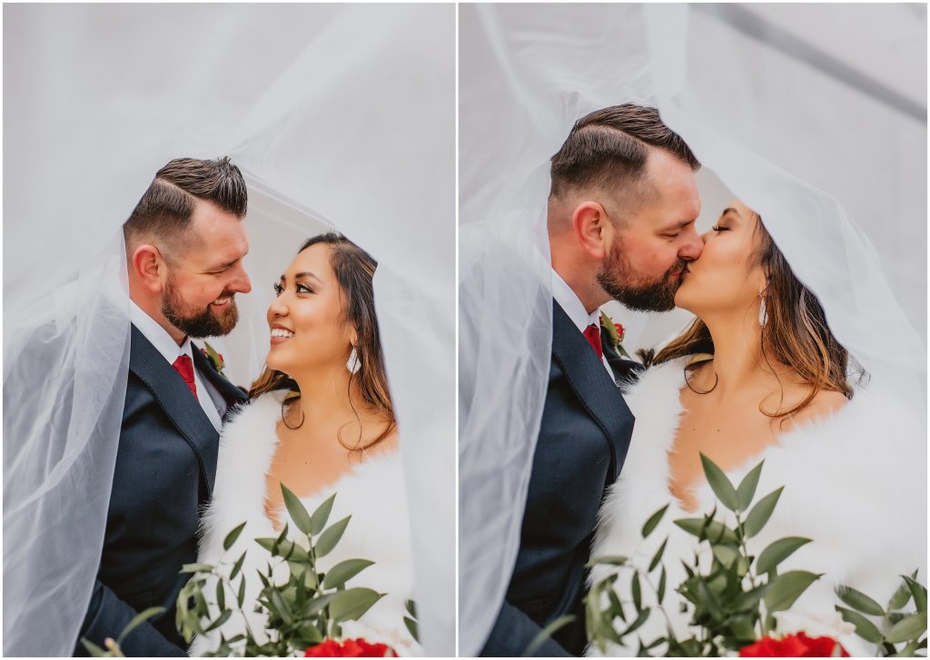 Romantic Winter Fort Worth Wedding at Ashton Depot by DFW Wedding Photographer