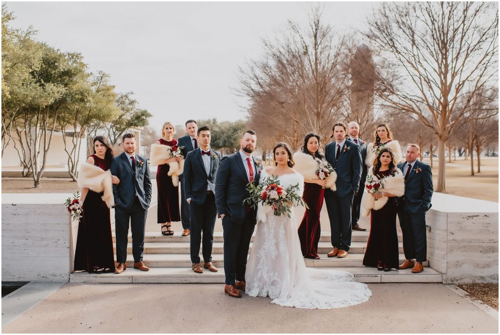 Romantic Winter Fort Worth Wedding at Ashton Depot by DFW Wedding Photographer