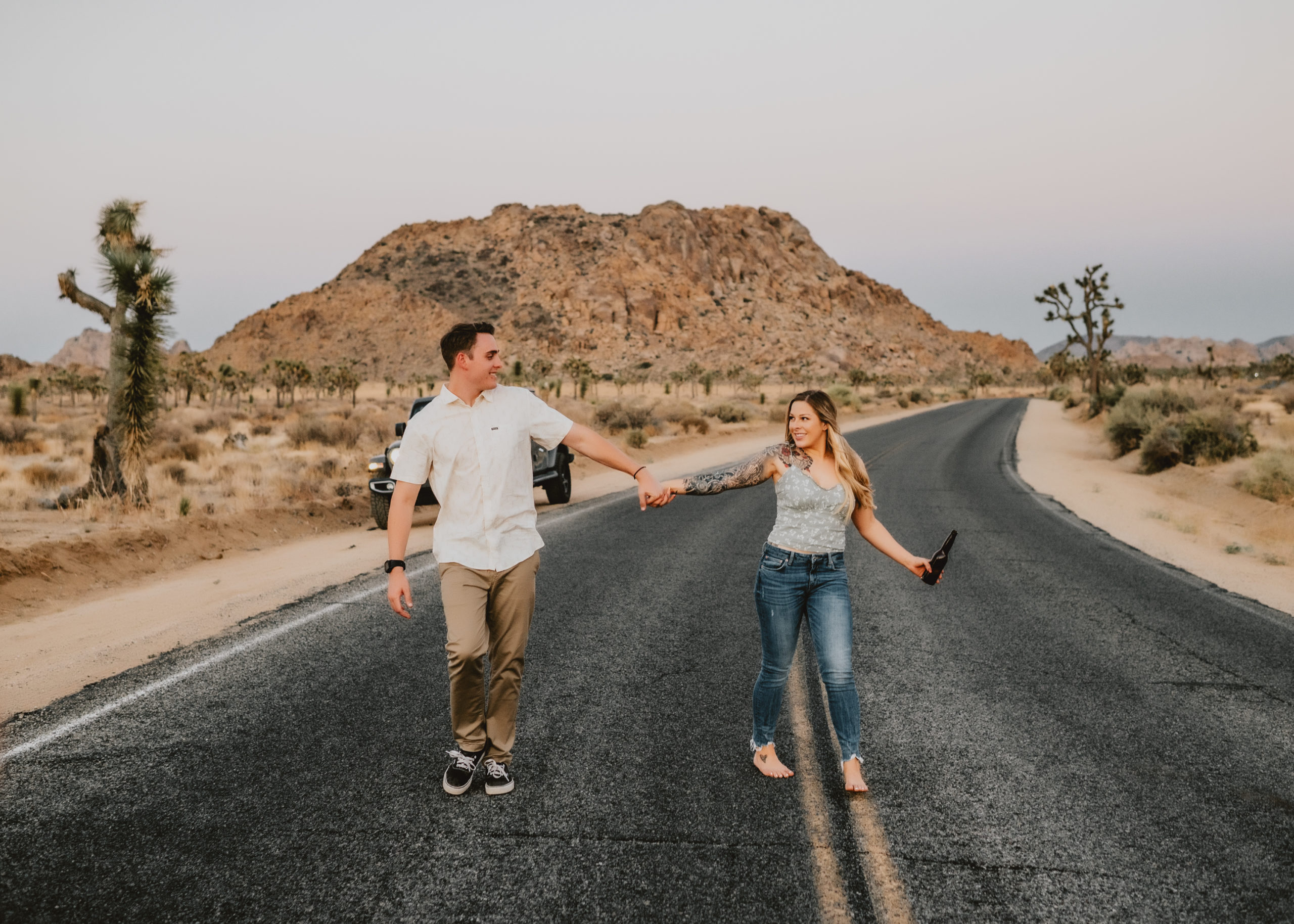 Playful Joshua Tree National Park Engagement Photos by California Wedidng Photographer Kyrsten Ashlay Photography