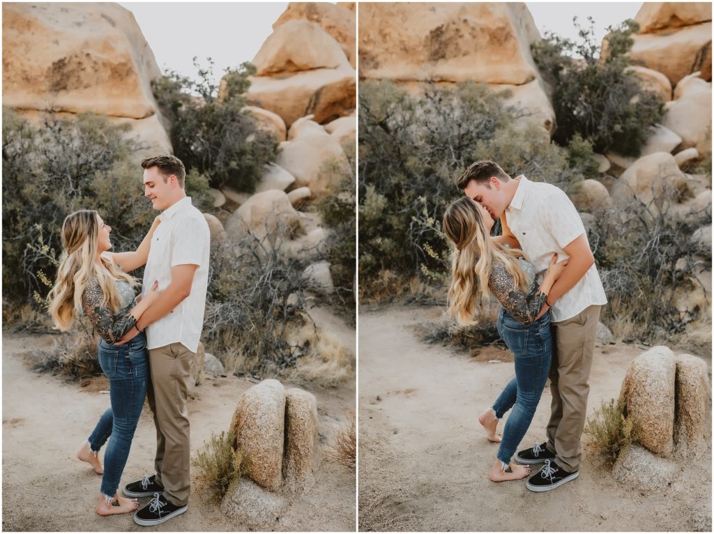 Playful Joshua Tree National Park Engagement Photos by California Wedidng Photographer Kyrsten Ashlay Photography