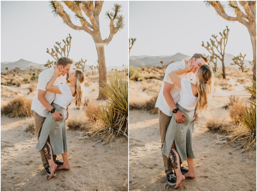 Playful Joshua Tree National Park Engagement Photos by California Wedidng Photographer Kyrsten Ashlay Photography