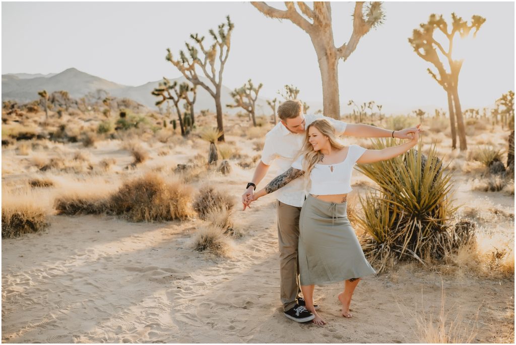 Playful Joshua Tree National Park Engagement Photos by California Wedidng Photographer Kyrsten Ashlay Photography