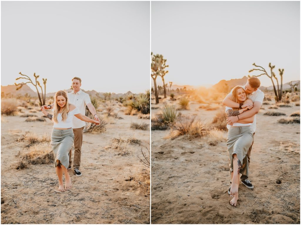 Playful Joshua Tree National Park Engagement Photos by California Wedidng Photographer Kyrsten Ashlay Photography