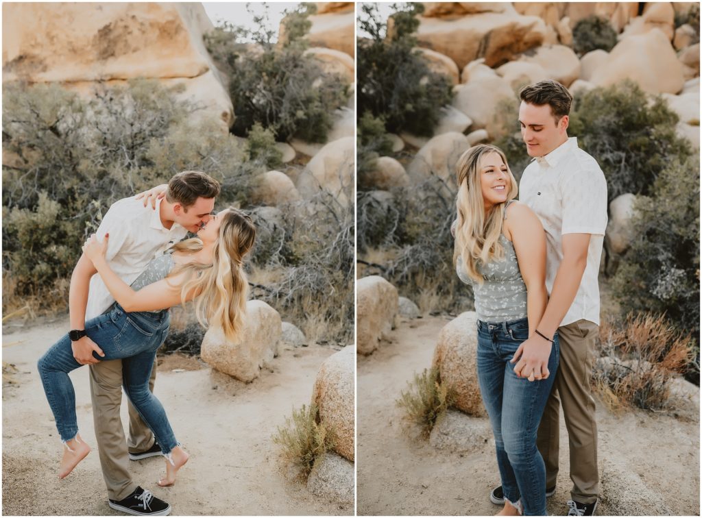 Playful Joshua Tree National Park Engagement Photos by California Wedidng Photographer Kyrsten Ashlay Photography