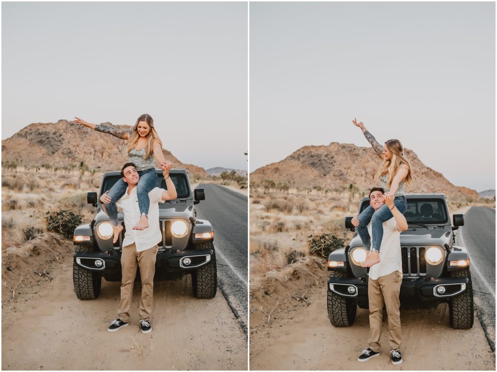 Playful Joshua Tree National Park Engagement Photos by California Wedidng Photographer Kyrsten Ashlay Photography