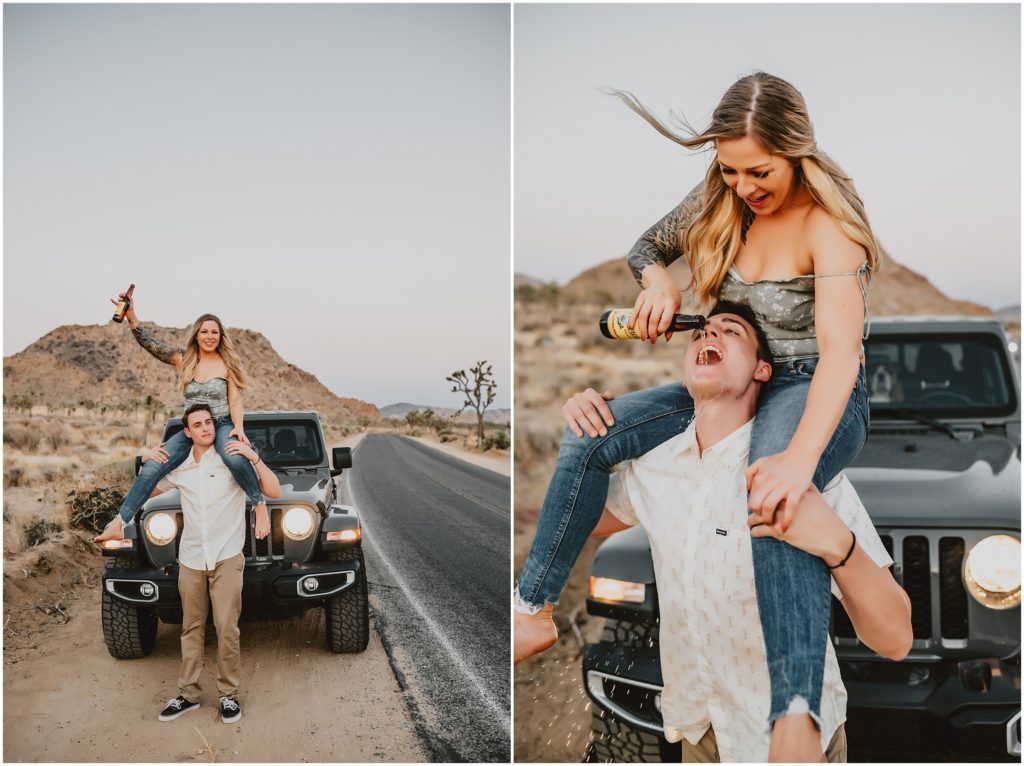 Playful Joshua Tree National Park Engagement Photos by California Wedidng Photographer Kyrsten Ashlay Photography