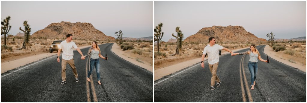 Playful Joshua Tree National Park Engagement Photos by California Wedidng Photographer Kyrsten Ashlay Photography