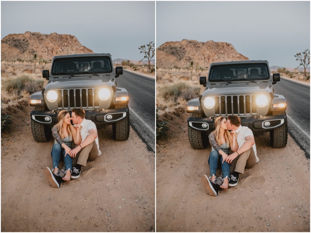 Playful Joshua Tree National Park Engagement Photos by California Wedidng Photographer Kyrsten Ashlay Photography