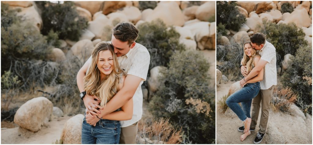 Playful Joshua Tree National Park Engagement Photos by California Wedidng Photographer Kyrsten Ashlay Photography