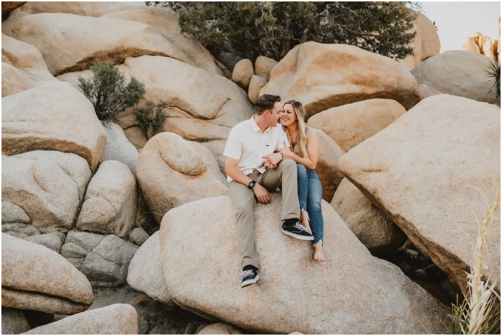 Playful Joshua Tree National Park Engagement Photos by California Wedidng Photographer Kyrsten Ashlay Photography