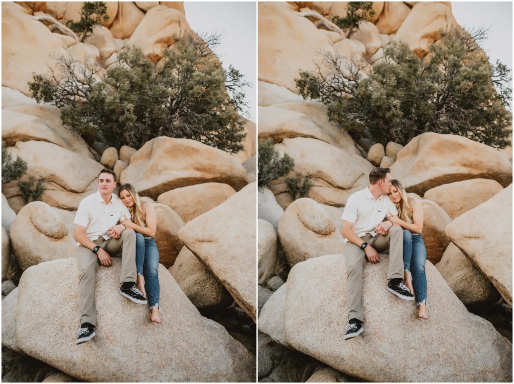 Playful Joshua Tree National Park Engagement Photos by California Wedidng Photographer Kyrsten Ashlay Photography