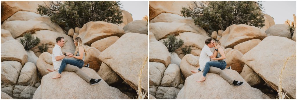 Playful Joshua Tree National Park Engagement Photos by California Wedidng Photographer Kyrsten Ashlay Photography