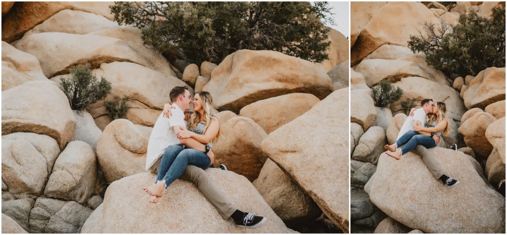 Playful Joshua Tree National Park Engagement Photos by California Wedidng Photographer Kyrsten Ashlay Photography