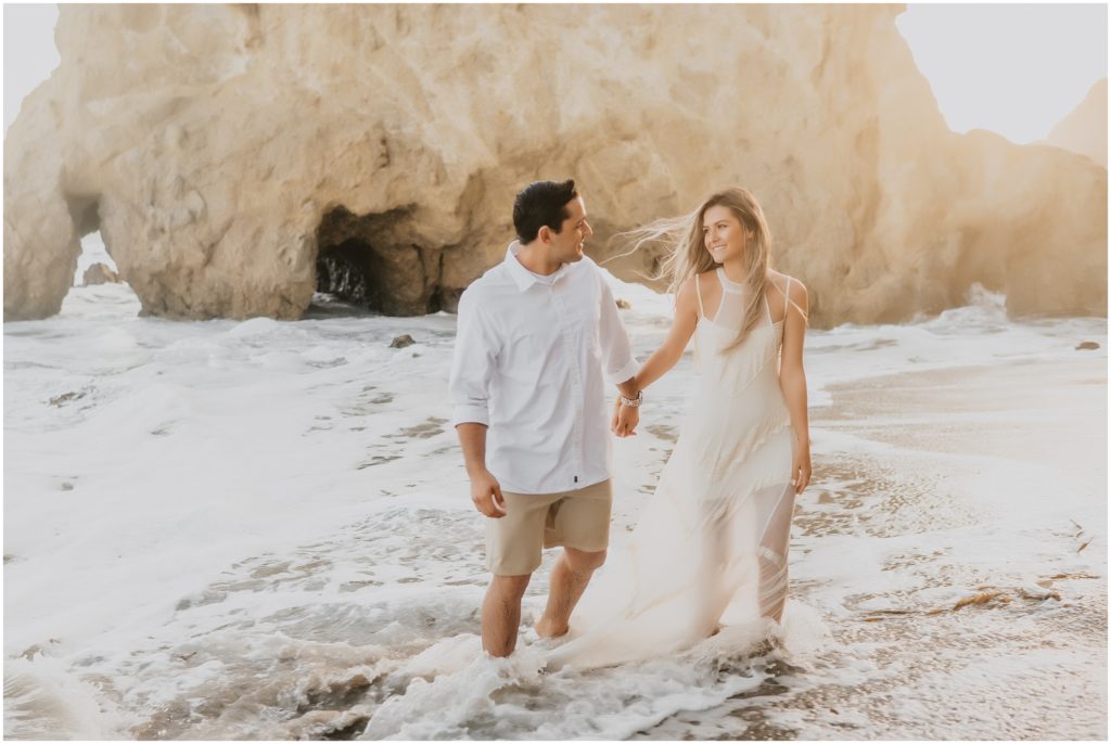 Summer El Matador Beach Malibu California Engagement Photos by Malibu Wedding Photographer Kyrsten Ashlay Photography