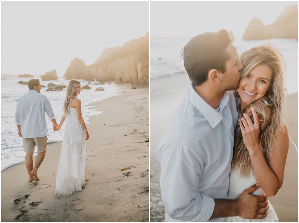 Summer El Matador Beach Malibu California Engagement Photos by Malibu Wedding Photographer Kyrsten Ashlay Photography