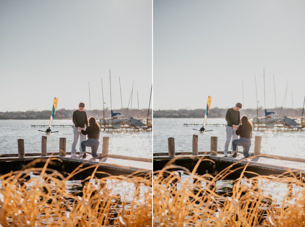 Surprise Wedding Proposal at White Rock Lake in Dallas by Dallas Wedding Photographer