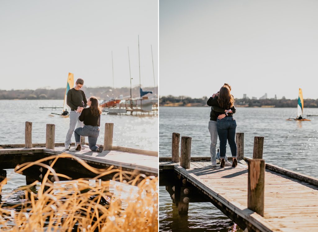 Surprise Wedding Proposal at White Rock Lake in Dallas by Dallas Wedding Photographer