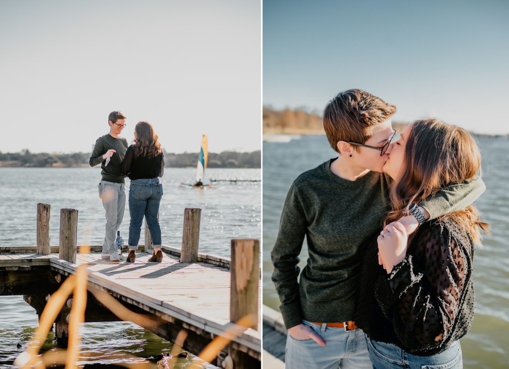 Surprise Wedding Proposal at White Rock Lake in Dallas by Dallas Wedding Photographer