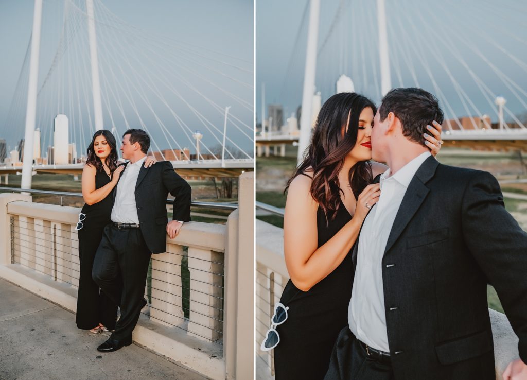 Margaret Hunt Hill Bridge Engagement Session in Dallas by Dallas Wedding Photographer