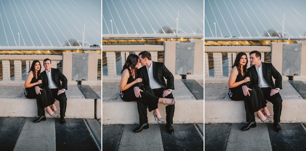 Margaret Hunt Hill Bridge Engagement Session in Dallas by Dallas Wedding Photographer