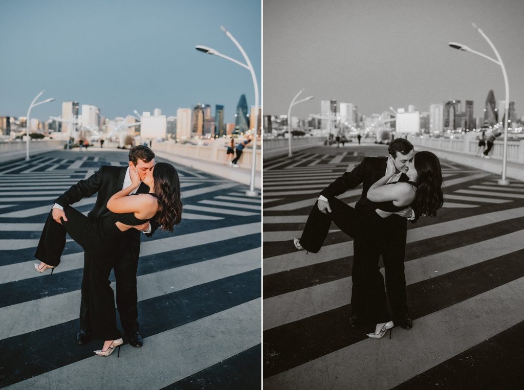 Margaret Hunt Hill Bridge Engagement Session in Dallas by Dallas Wedding Photographer