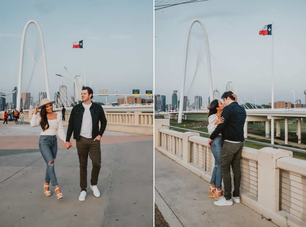 Windy Chic Evening Engagement Session in Downtown Dallas by Dallas Wedding Photographer Kyrsten Ashlay Photography