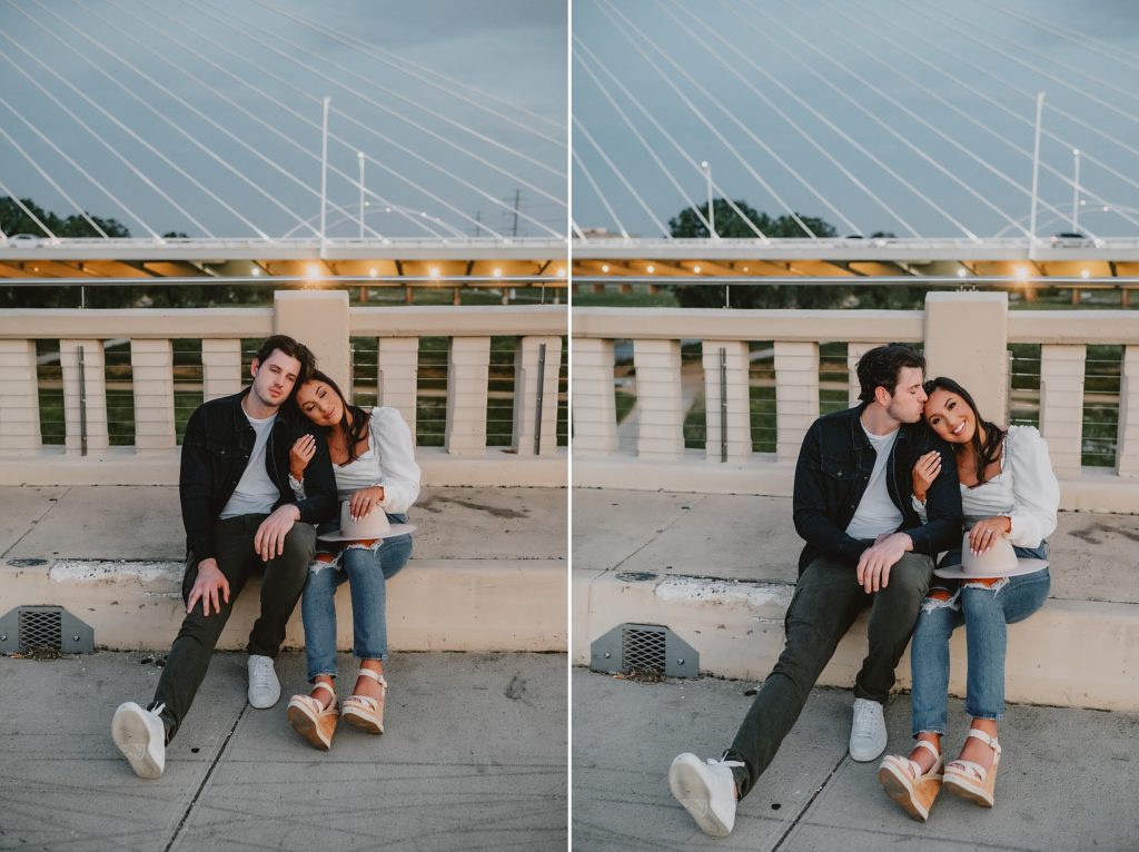Windy Chic Evening Engagement Session in Downtown Dallas by Dallas Wedding Photographer Kyrsten Ashlay Photography