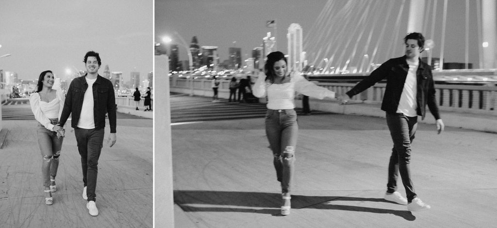 Windy Chic Evening Engagement Session in Downtown Dallas by Dallas Wedding Photographer Kyrsten Ashlay Photography