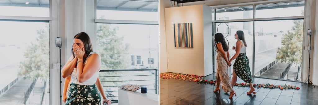 Proposal at Laura Rathe Fine Art Gallery in Dallas by Dallas Wedding Photographer Kyrsten Ashlay Photography
