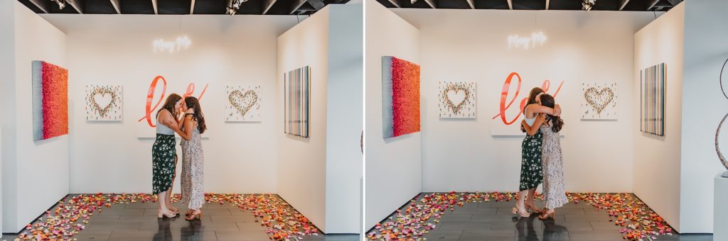 Proposal at Laura Rathe Fine Art Gallery in Dallas by Dallas Wedding Photographer Kyrsten Ashlay Photography