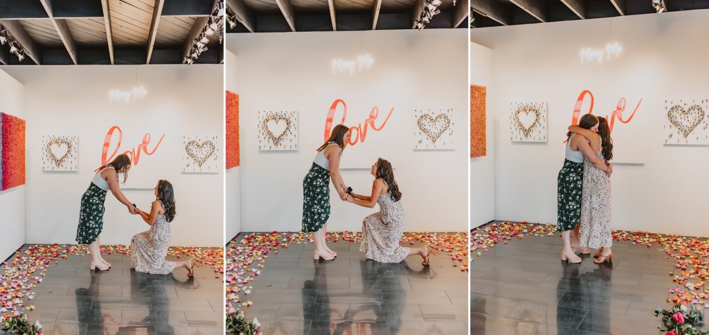 Proposal at Laura Rathe Fine Art Gallery in Dallas by Dallas Wedding Photographer Kyrsten Ashlay Photography