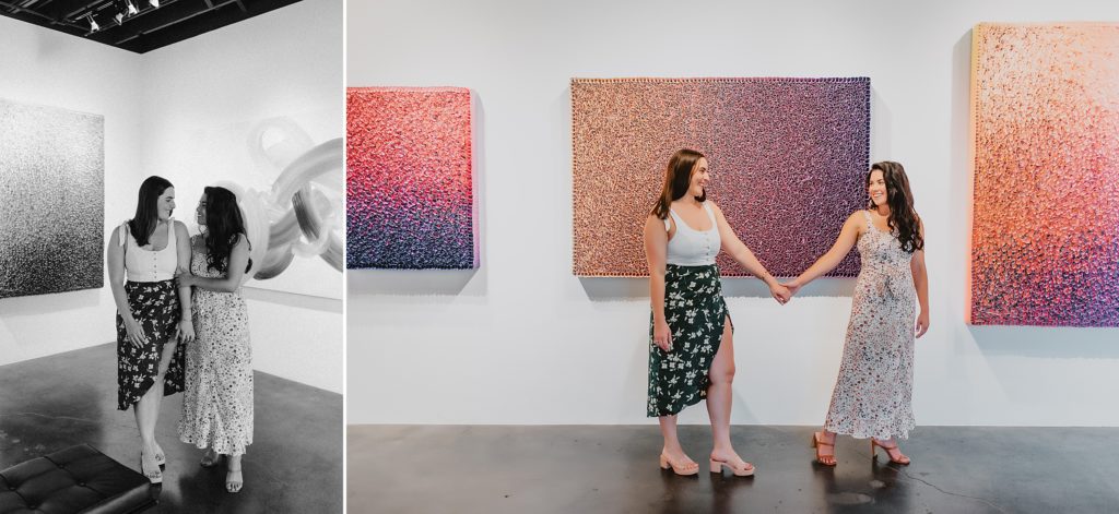 Proposal at Laura Rathe Fine Art Gallery in Dallas by Dallas Wedding Photographer Kyrsten Ashlay Photography