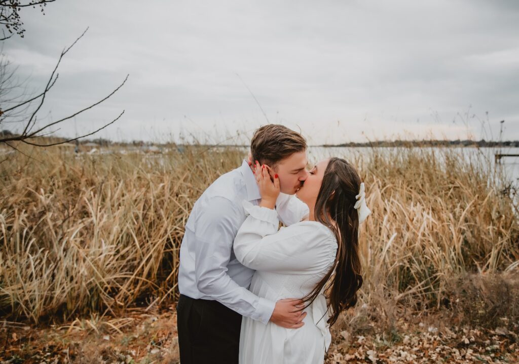 Winter White Rock Lake Engagement Session by Dallas Wedding Photographer Kyrsten Ashlay Photography