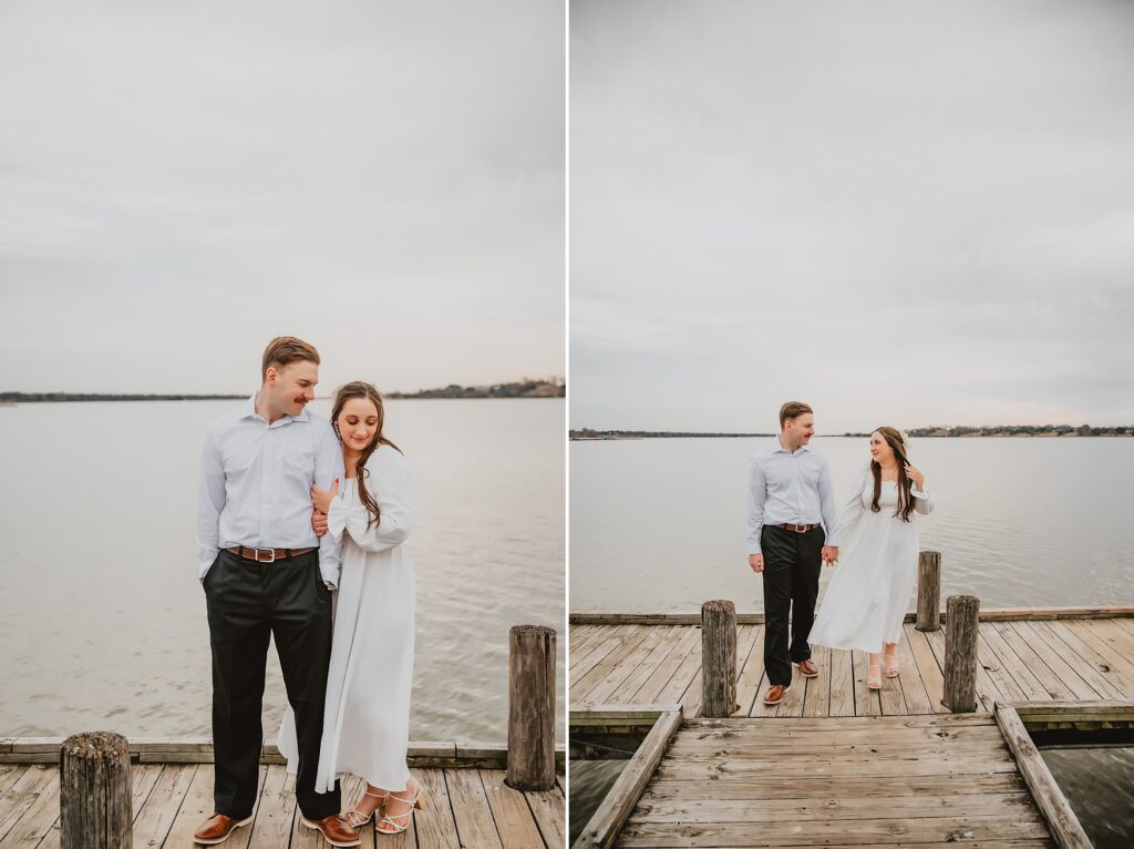 Winter White Rock Lake Engagement Session by Dallas Wedding Photographer Kyrsten Ashlay Photography
