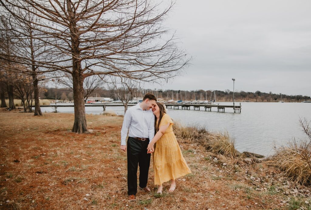 Winter White Rock Lake Engagement Session by Dallas Wedding Photographer Kyrsten Ashlay Photography