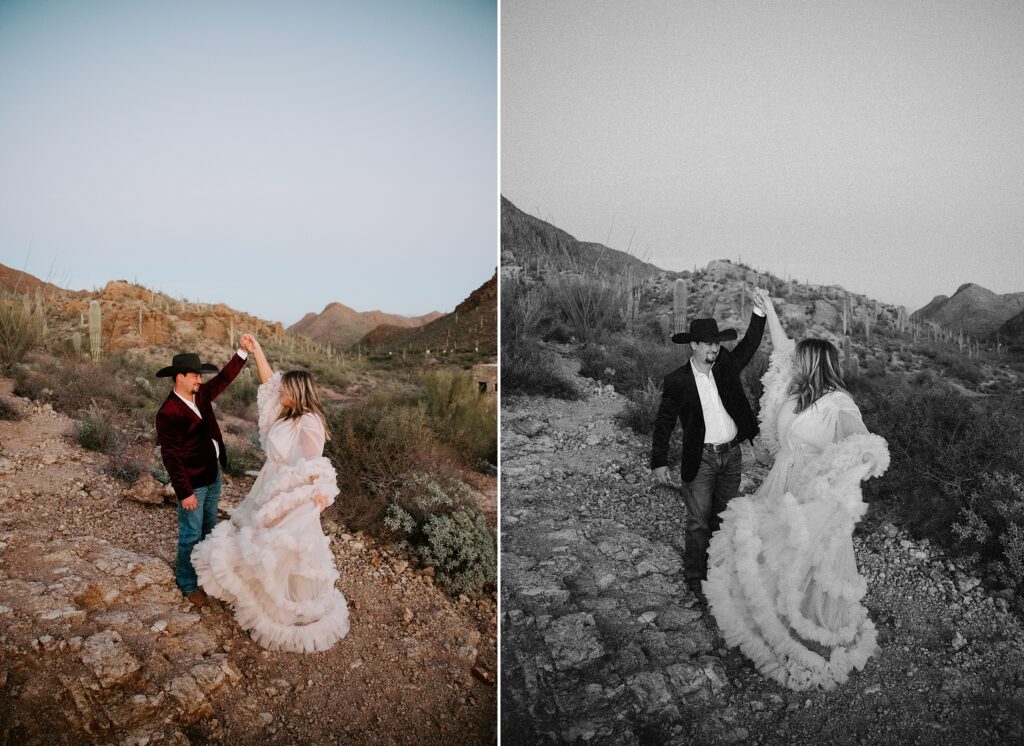 Saguaro National Park Engagement Session in Tucson AZ by Destination Wedding Photographer Kyrsten Ashlay Photography
