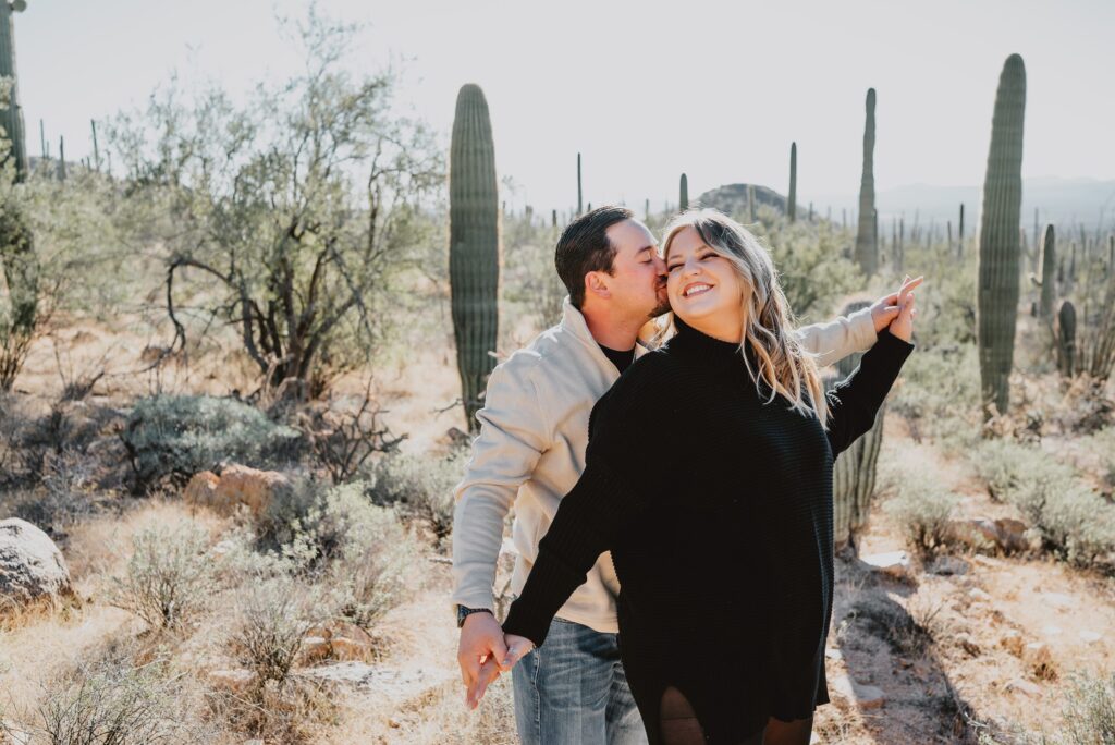 Saguaro National Park Engagement Session in Tucson AZ by Destination Wedding Photographer Kyrsten Ashlay Photography
