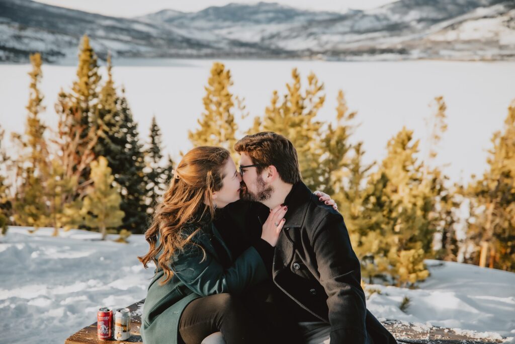 Sapphire Point Overlook Engagement Photos by Colorado Wedding Photographer